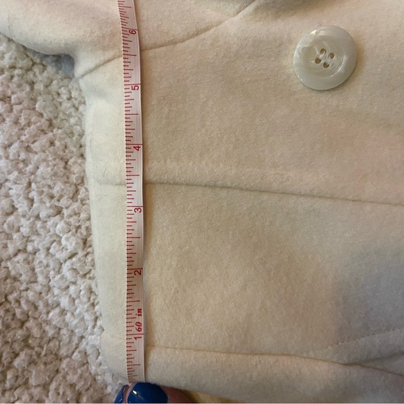 St Johns Bay White/cream Cashmere blend Pea coat - Picture 13 of 13